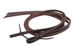 5/8" x 8' Heavy oiled harness reins with weighted, stitched ends