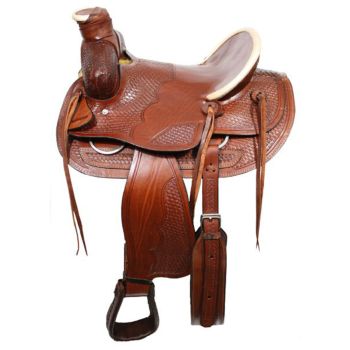 16" Buffalo Saddlery Wade Style Ranch Saddle with Square Front