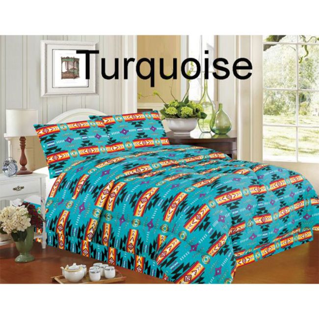 4 piece Queen Size Southwest Design Luxury Comforter Set #4