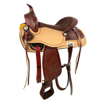 Double T Pleasure Style Saddle with Suede Seat - 16, 17 Inch