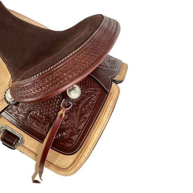 Double T Pleasure Style Saddle with Suede Seat - 16, 17 Inch #2