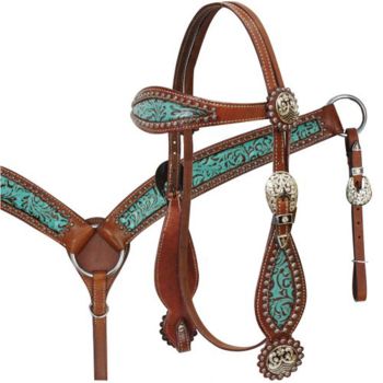 Showman Filigree Headstall and Breastcollar Set