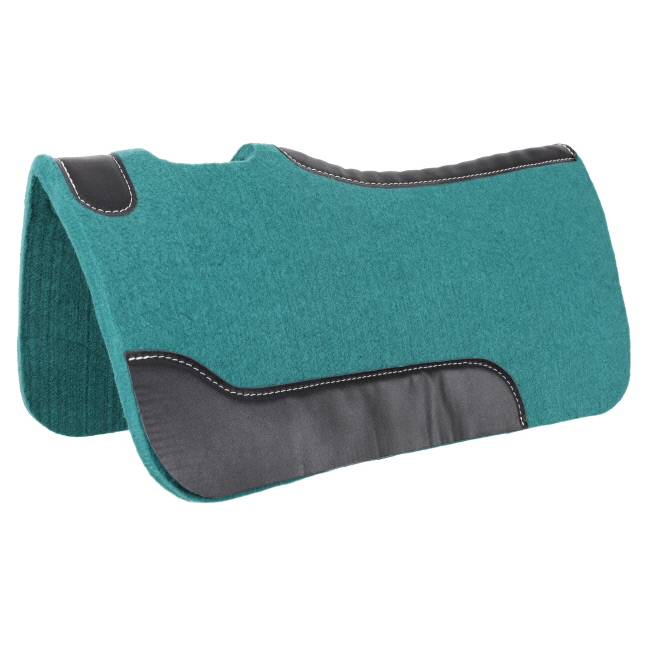 Pony&#47;Youth 26" x 26" Contoured Felt Saddle Pad - Turquoise #2