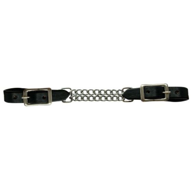 Showman leather curb with double chain #2