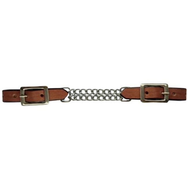 Showman leather curb with double chain #5