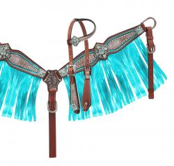 Pony Size Sunflower Print Headstall and Breast Collar Set