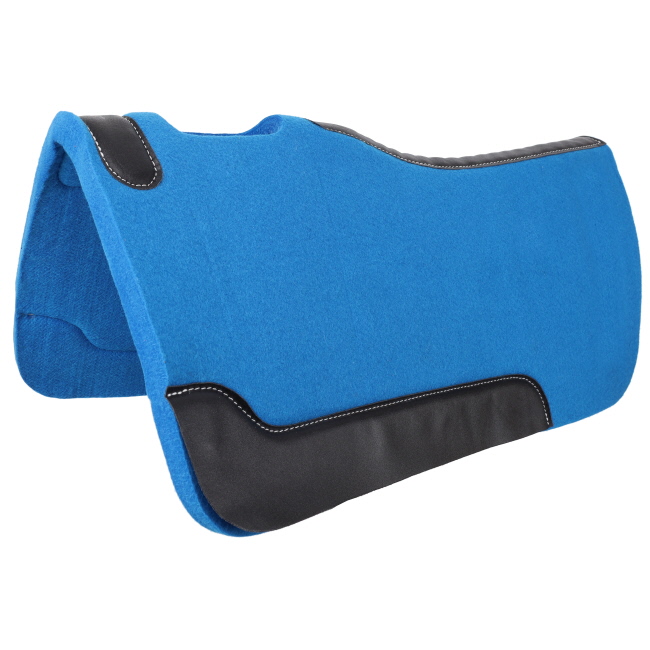 32" x 32" Contoured Felt Saddle Pad - Blue #2