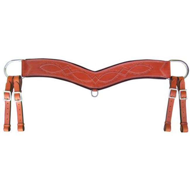 Showman Barbwire Tooled Tripping Collar