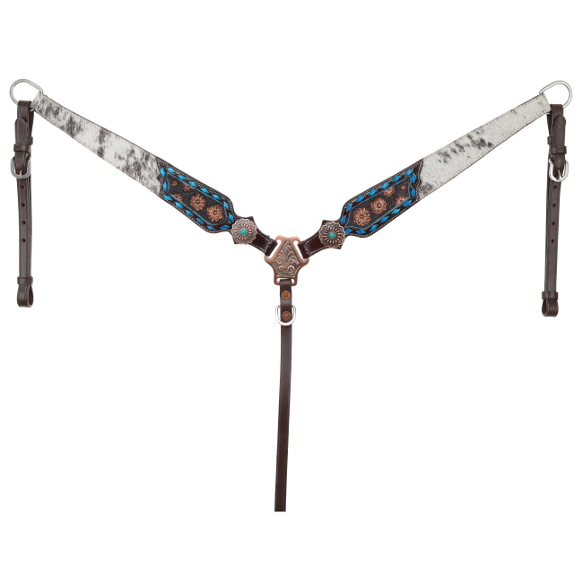 Showman Copper Hide Classics Browband Headstall and Breastcollar Set #3