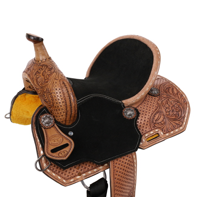 Double T Cheyenne Spinal Relief Barrel Style Saddle - 12, 13 Inch #3