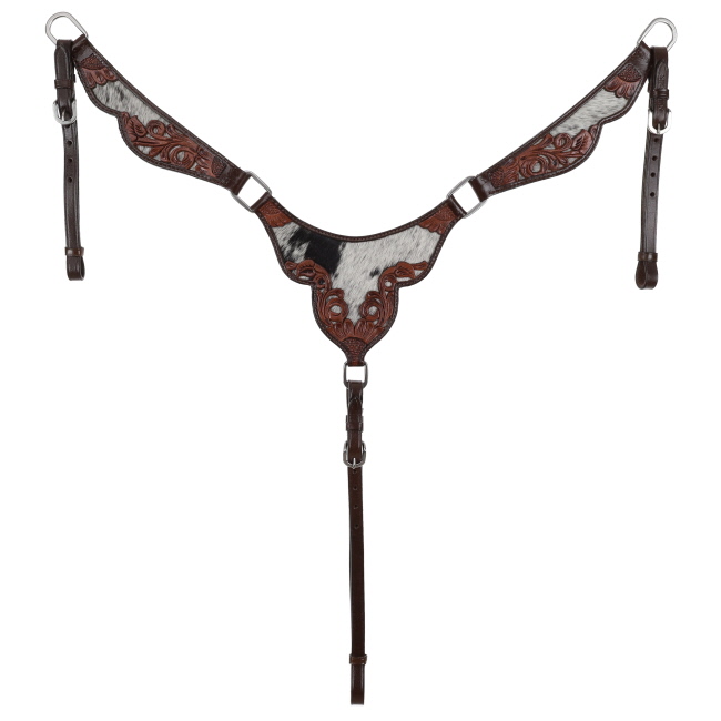 Showman Meadow Hide One Ear Headstall and Breastcollar Set #3