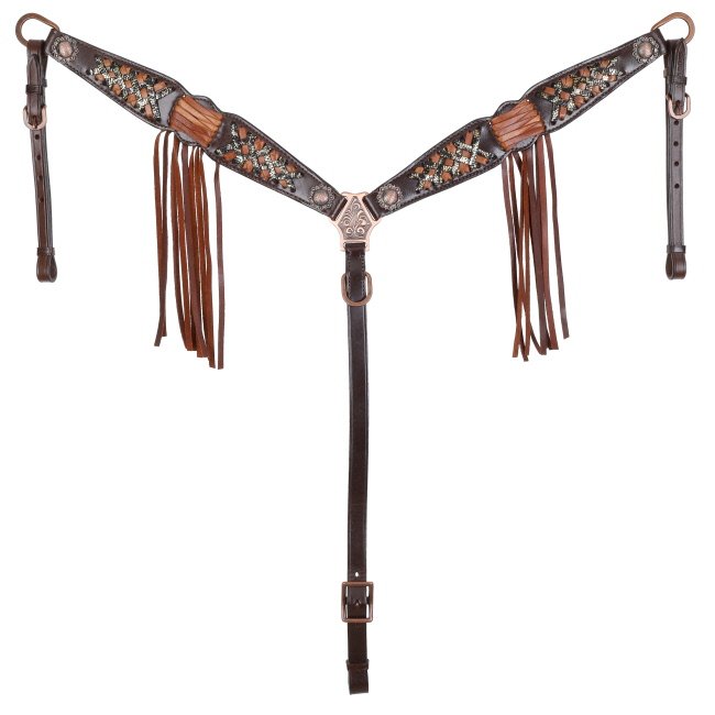 Showman Limited Edition Western Stitch One Ear Headstall and Breastcollar Set #3