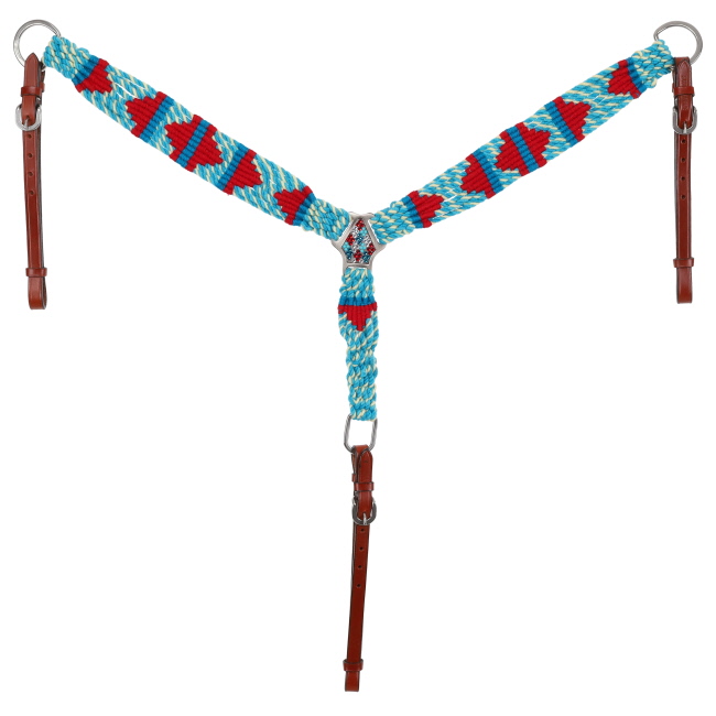 Showman Fire and Ice Mohair One Ear Headstall and Breastcollar Set #3