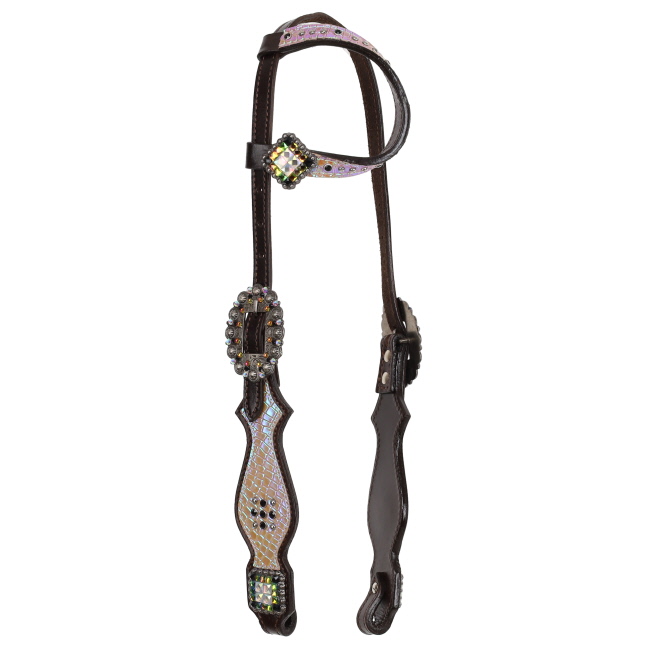 Showman Limited Edition Mystic Gator One Ear Headstall and Breastcollar Set #2