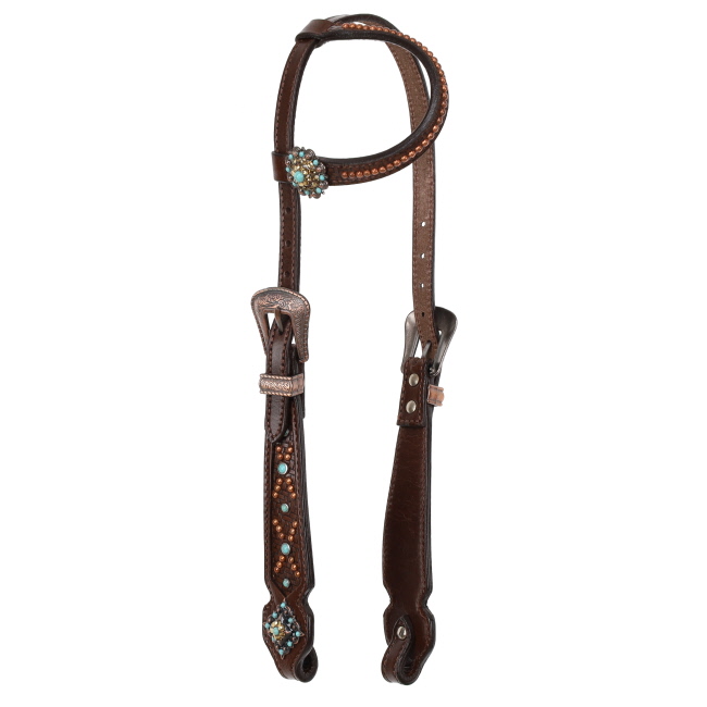 Showman Cowboy's Weave One Ear Headstall and Breastcollar Set #2