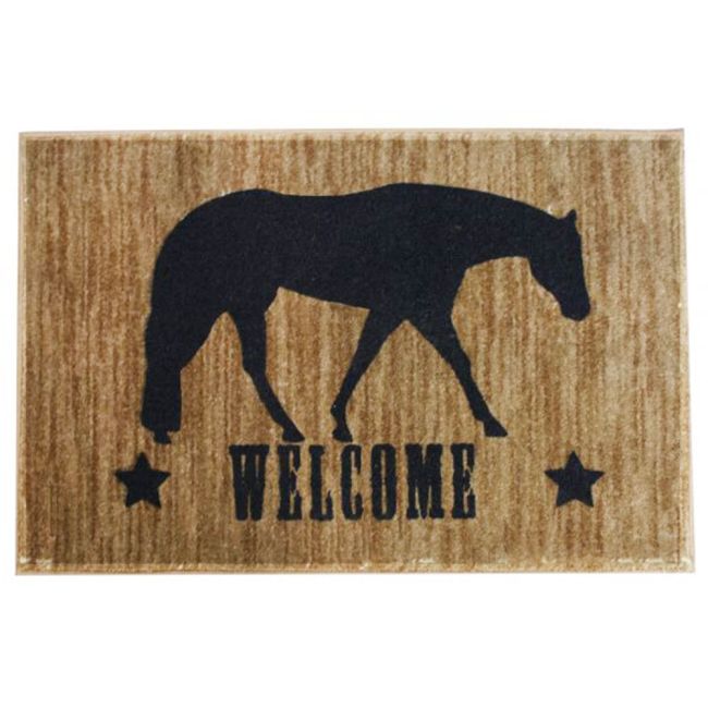 27" x 18" Welcome mat with pleasure horse