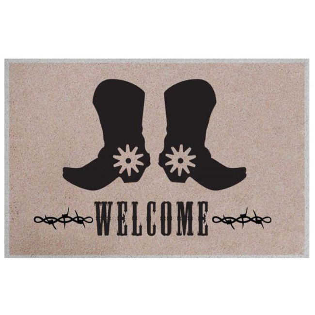 27" x 18" Boots ' N' Spurs welcome mat