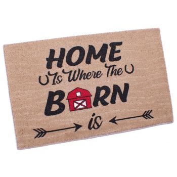 27" x 18" "Home Is Where The Barn Is" floor mat