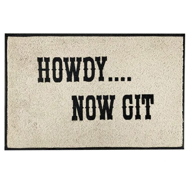 32" x 20" "Howdy... Now Git" Floor Mat