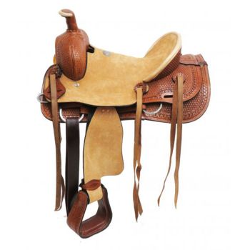 15" Double T Hard Seat Roper Style Saddle