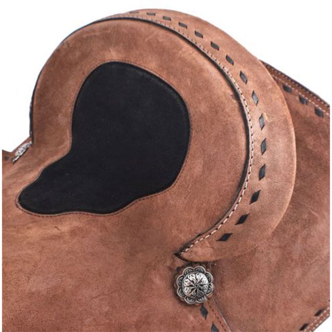 Double T Youth&#47;Pony Chocolate Roughout Barrel Saddle - 12, 13 Inch #2