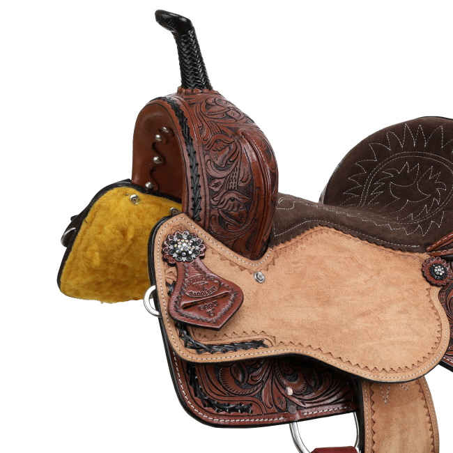 Double T Classic Stitch Desert Lace Barrel Saddle - 15 Inch #3