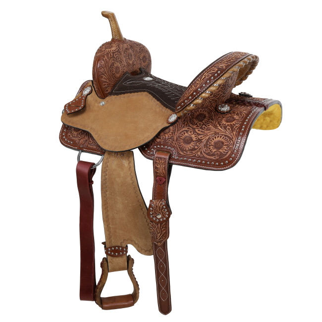 Double T Classic Stitch Mesa Bloom Barrel Saddle - 15 Inch #2