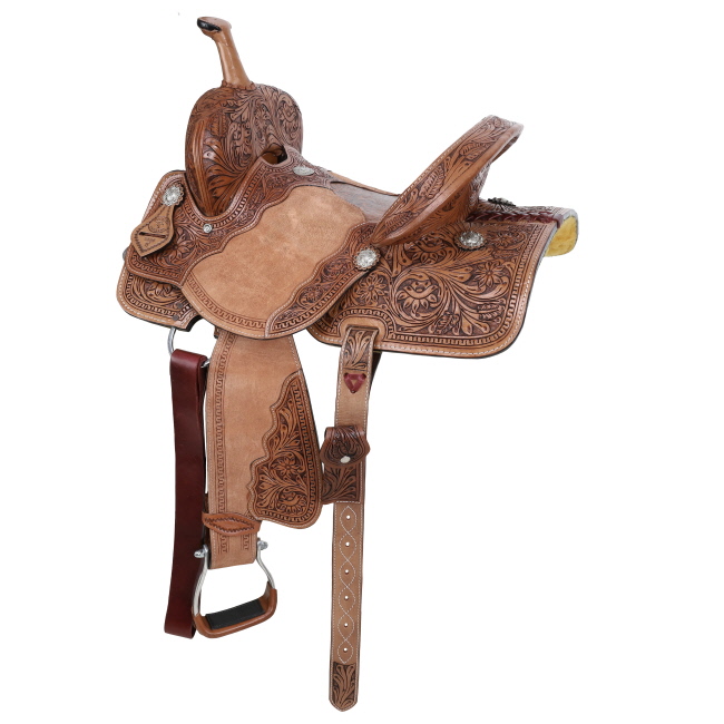 Double T Exotic Golden Gator Barrel Saddle - 15 Inch #2