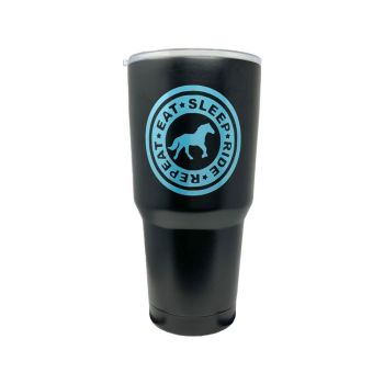 30 oz Insulated Eat, Sleep, Ride, Repeat Black Tumbler