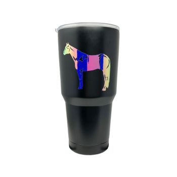 30 oz Insulated Standing Horse Black Tumbler