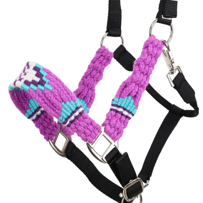 Showman Violet Wave Mohair Wool Bronc Halter #2