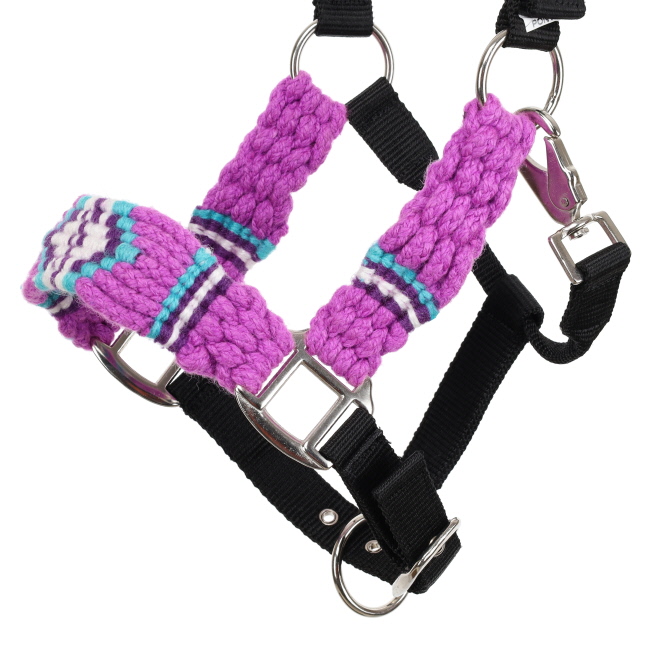 Showman Violet Wave Mohair Wool Bronc Halter - Pony Sized #2