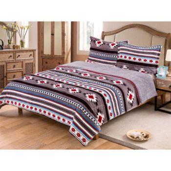 King Size 3 pc Borrego comforter set with southwest design