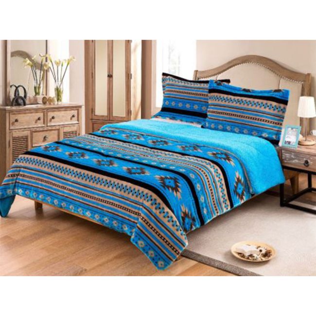 King Size 3 pc Borrego comforter set with southwest design #4