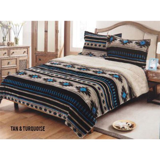 Queen Size 3 pc Borrego comforter set with southwest design #4