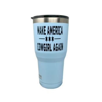 30 oz Insulated Make America Cowgirl Again Blue Tumbler