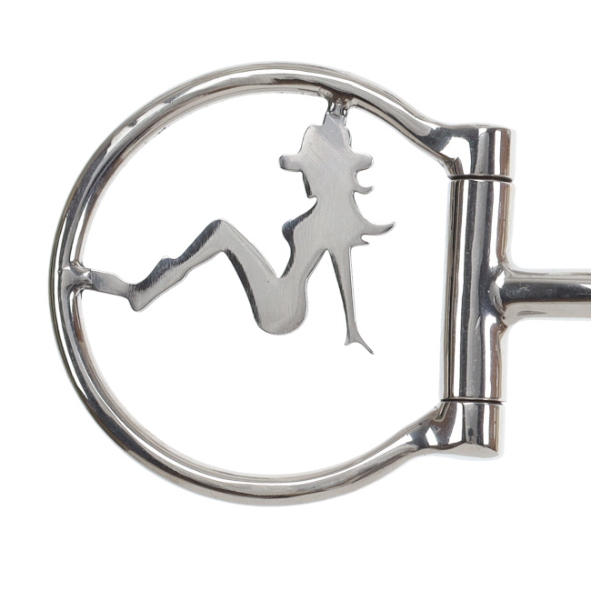 Showman Trailside Cowgirl Stainless Steel D-Ring Dogbone Snaffle Bit #2