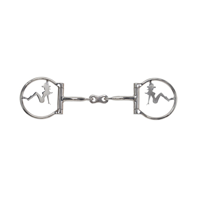 Showman Trailside Cowgirl Stainless Steel D-Ring Dogbone Snaffle Bit