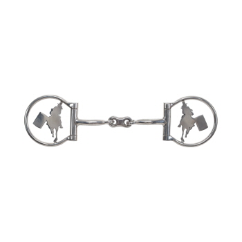 Showman Fast Turns Stainless Steel D-Ring Dogbone Snaffle Bit