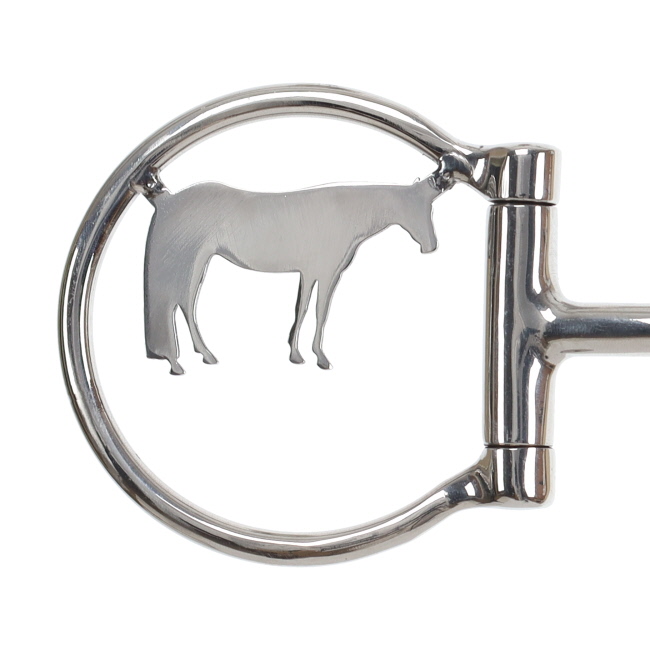 Showman Majestic Horse Stainless Steel D-Ring Dogbone Snaffle Bit #2