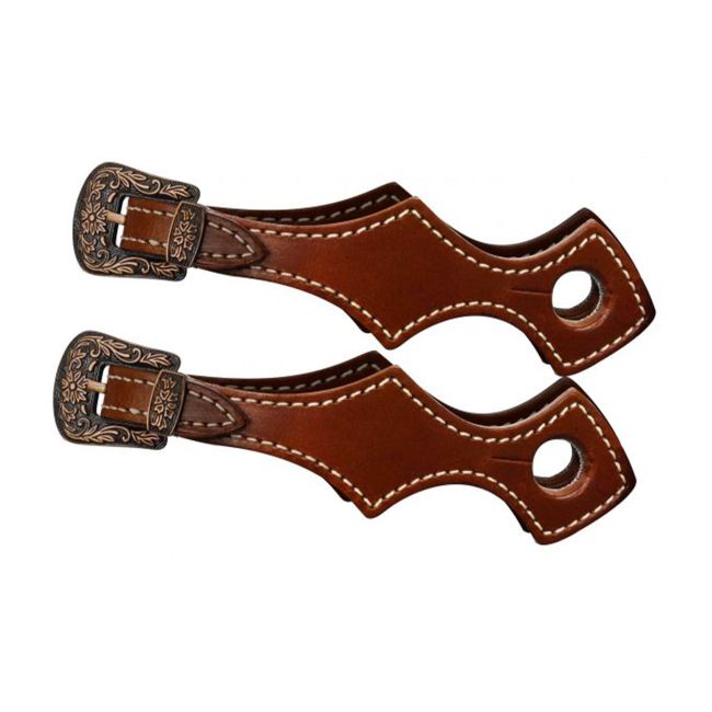 Showman scalloped slobber straps with antique buckles