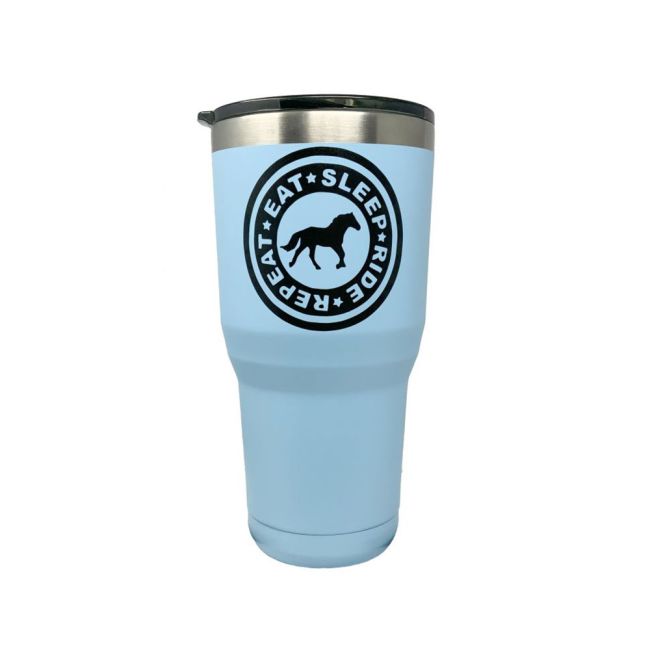 30 oz Insulated Eat, Sleep, Ride, Repeat Blue Tumbler