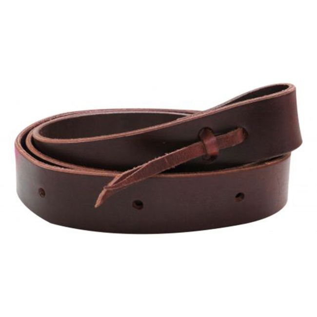 1.5" x 60" leather latigo tie strap with punched holes