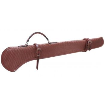 Showman 40" Basket tooled gun scabbard with copper buckles