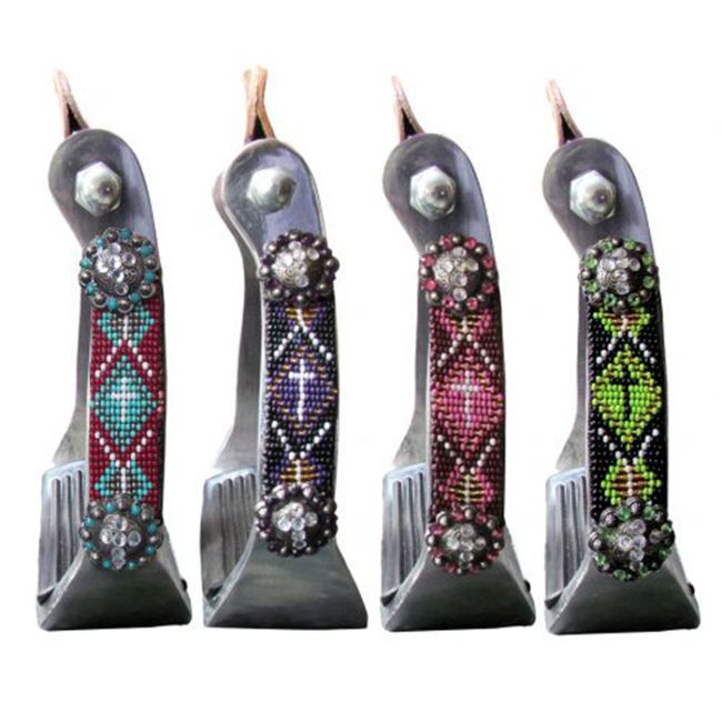 Showman Polished Aluminum Stirrup with Beaded Accents