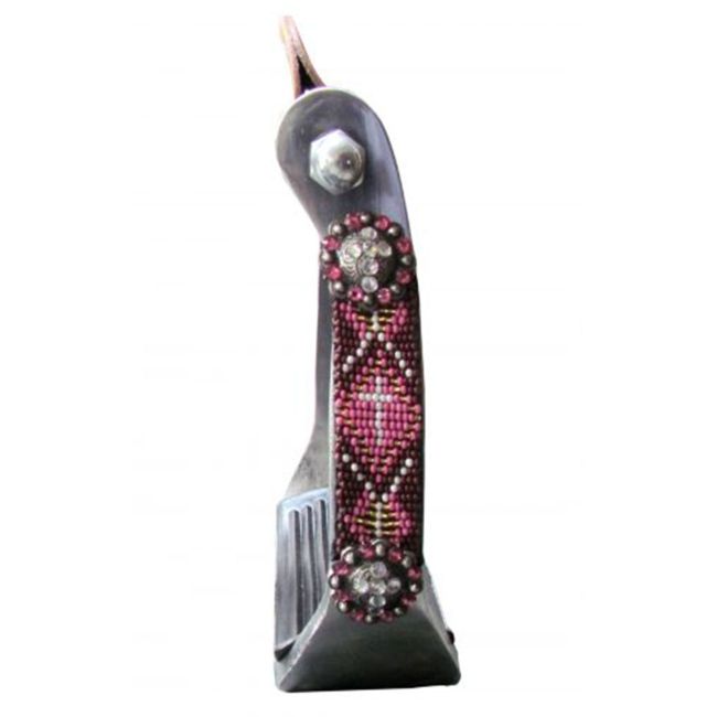 Showman Polished Aluminum Stirrup with Beaded Accents #3