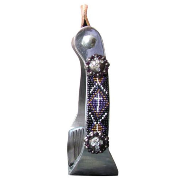 Showman Polished Aluminum Stirrup with Beaded Accents #4