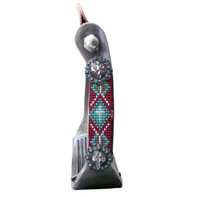 Showman Polished Aluminum Stirrup with Beaded Accents #5