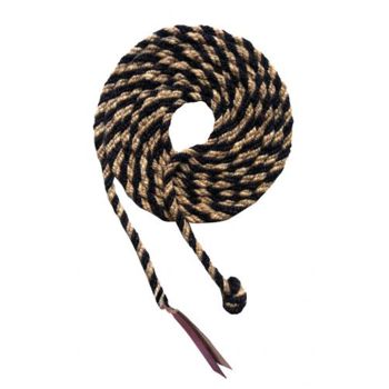 Showman 23FT Horse Hair Mecate Reins with Horse Hair Tassel and Leather Popper