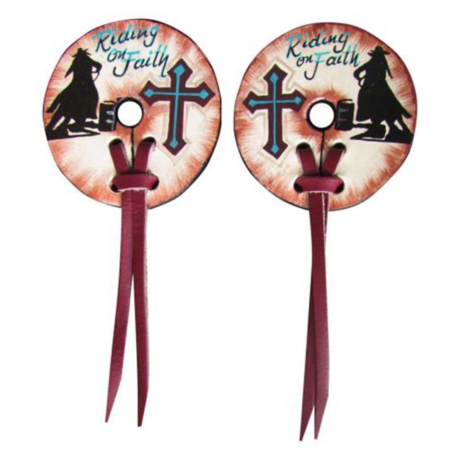 "Riding on Faith" leather bit guards